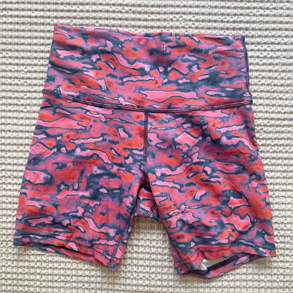 lululemon athletica Pink Patterned Bike Shorts